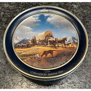 Vtg Schwan’s 49th Anniv. Collector’s Tin 2001 “O Beautiful for Spacious Skies”